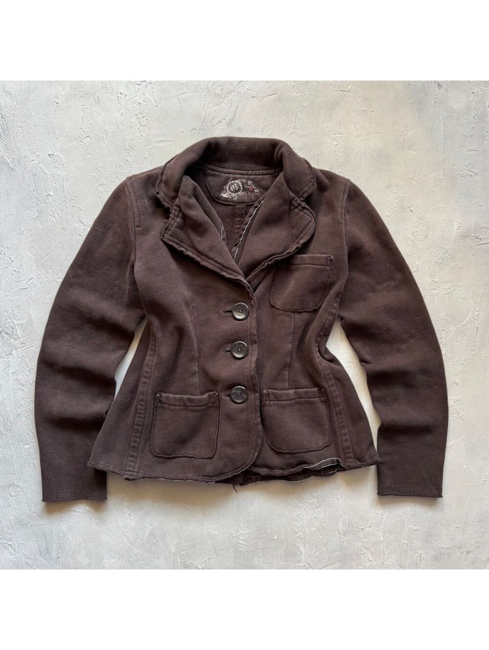 Vintage Y2K GAP Brown Blazer Academia Sweatshirt Blazer Jacket XS